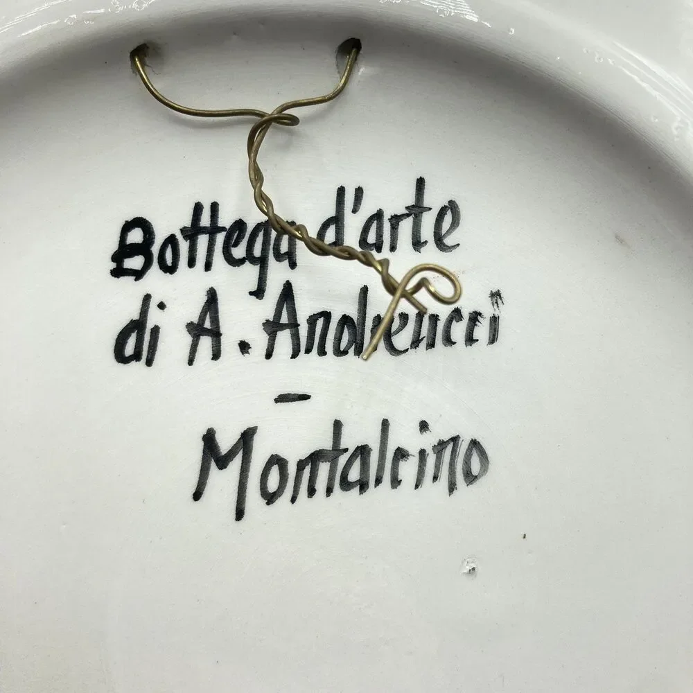 3 Lot Bottega D'Arte A Andreucci Montalcino Italy Ceramic Decorative Plates 10